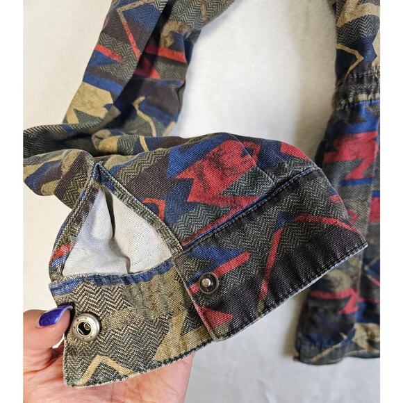 Ecote Urban Outfitters L Aztec utility military grunge look jackets. Drawstring - Picture 14 of 14